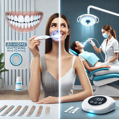 Blanchiment dentaire à domicile ou chez le dentiste : quelle est la meilleure option ?🏠🦷🏥
