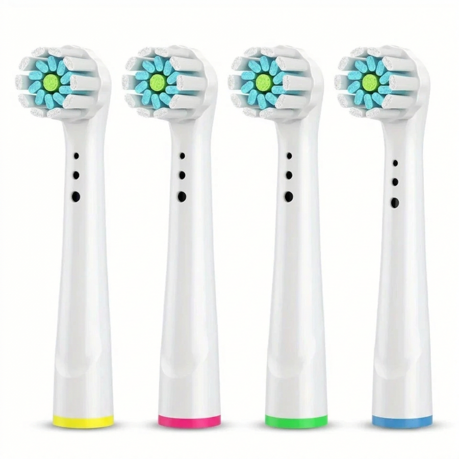 Testine compatibili Oral-B con ciuffo centrale — su sfondo bianco
