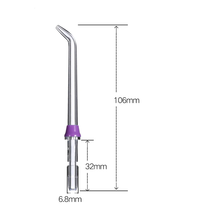 Schéma des cotes : embout de 106 mm, partie emboîtée de 32 mm et 6,8 mm de diamètre