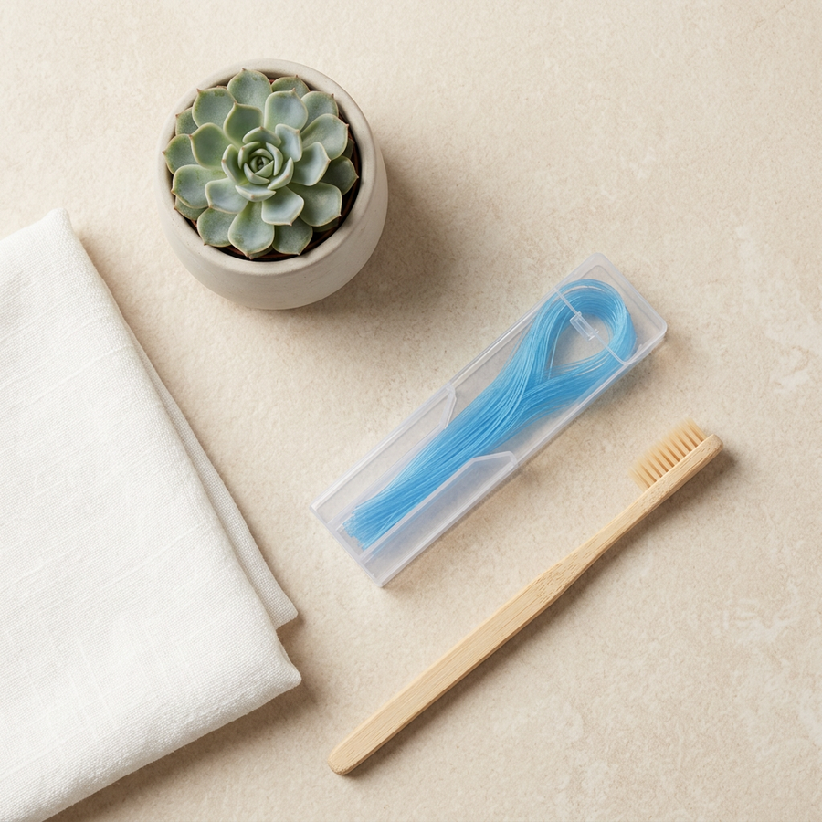 Floss threaders — on a white background