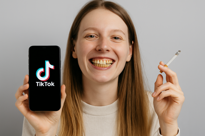 Test des astuces TikTok contre les taches de cigarette sur les dents