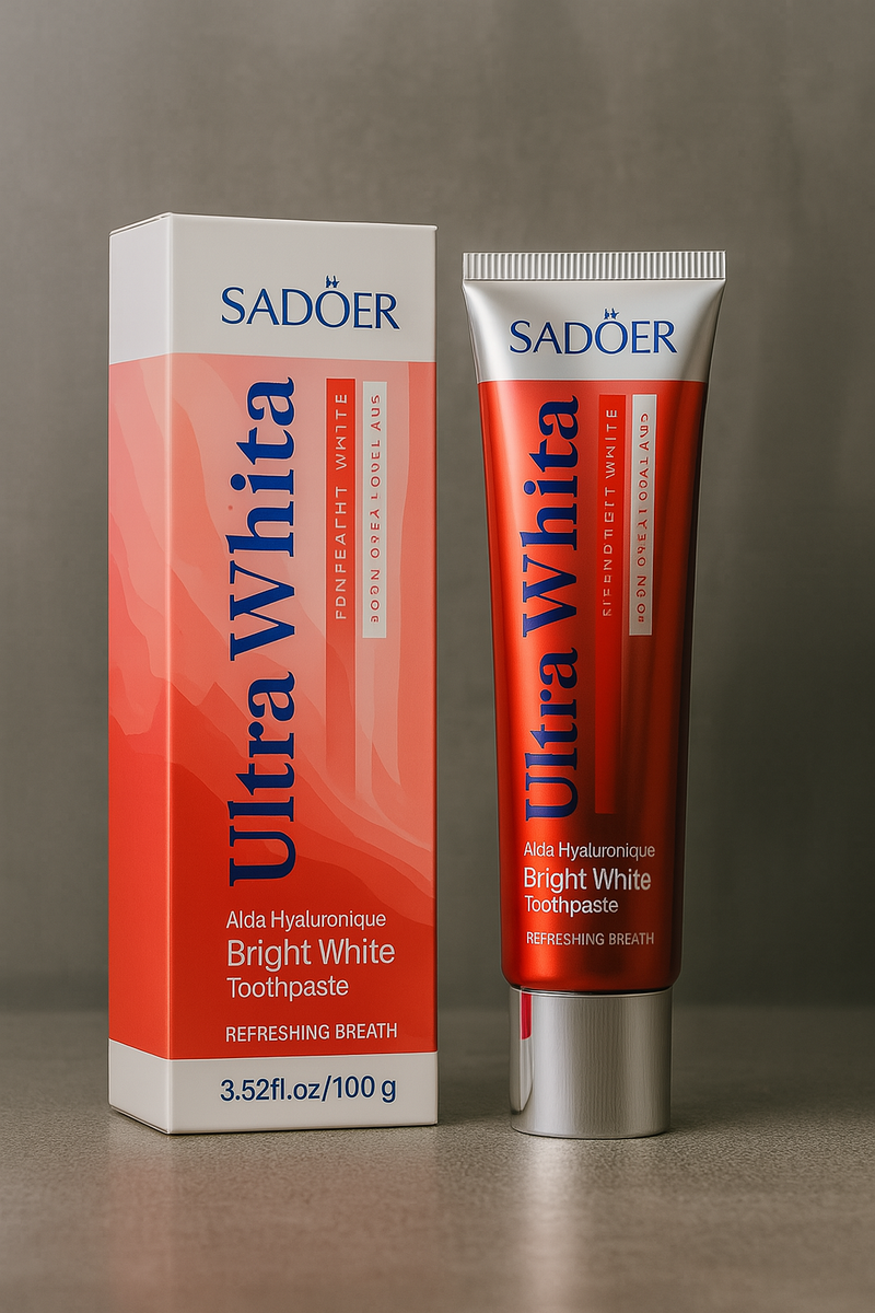 Tube de dentifrice SADOER Grenade et Fleur de Sakura, formule douce pour l'hygiène quotidienne des gencives sensibles
