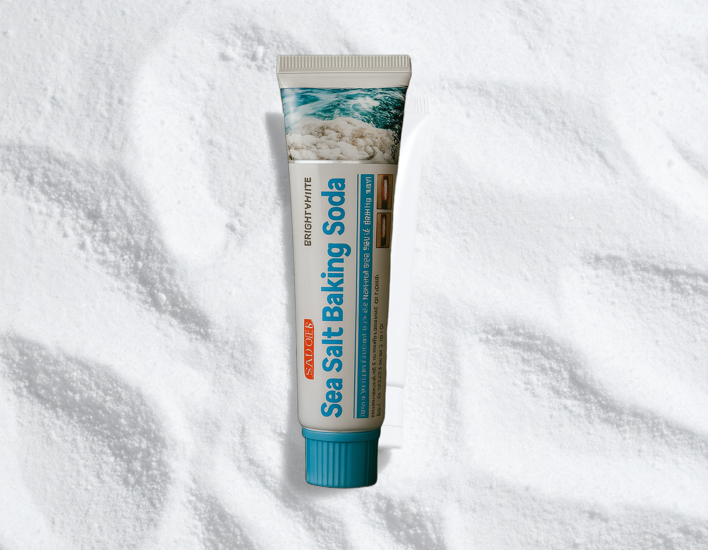 Dentifrice au sel marin et au bicarbonate, ingrédients d'origine naturelle dans une formule contrôlée