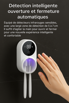 Infographie de la détection infrarouge et ouverture automatique du stérilisateur UV-C Glow Brush ÉclatDent