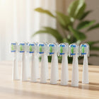 Brossettes de rechange ×10 ÉclatDent : Les brossettes de rechange sur une table en bois clair avec une plante verte