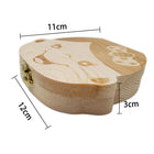 Schéma de la boîte : environ 11 × 12 cm pour 3 cm d’épaisseur
