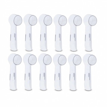 Caps compatible with round Oral-B heads — heads kept clean, 6 or 12