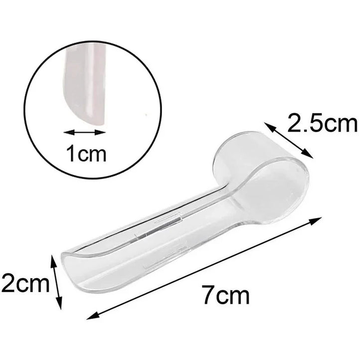 Schéma d’un capuchon : 7 cm de long, 2,5 cm de large, 2 cm d’épaisseur, col de 1 cm