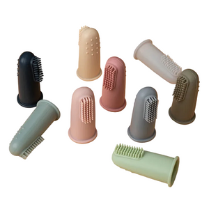 Brosse à dents doigt bébé en silicone — premières dents en douceur