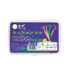 Caja de cepillos interdentales angulados, tapa impresa con el nombre del fabricante, cepillos de colores visibles