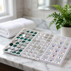 Strass dentaires en cristal à dos plat — lot de 24, 1,8 à 2,6 mm