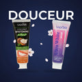 Duo Douceur Sakura ÉclatDent : sur fond bleu nuit avec le mot DOUCEUR en grandes lettres