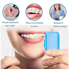 Étapes de pose de la cire orthodontique : modeler une petite boule, la poser sur l’attache, la retirer avant de manger