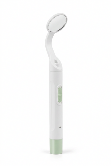 LED dental mirror — see behind your teeth, USB rechargeable