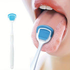 Tête du nettoyeur posée à plat sur une langue tirée