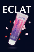 Dentifrice Grenade & Sakura ÉclatDent sur fond bleu nuit avec le mot ÉCLAT
