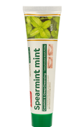 Dentifrice Classique Menthe ÉclatDent, tube vert Spearmint vu de face sur fond transparent